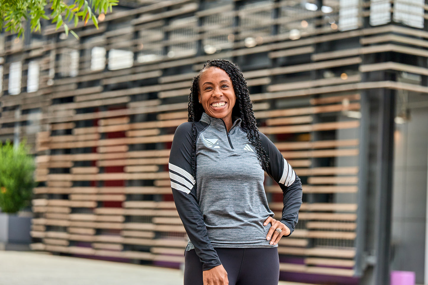 Unisex 3 Stripe 1/4 Zip - Grey/ Black