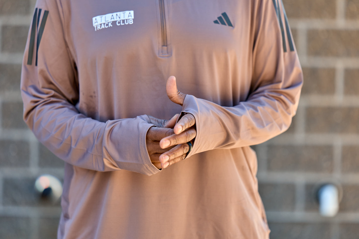 Men's Own The Run Half Zip - Trace Brown