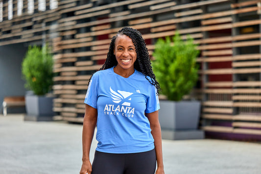 Women's Own the Run B Tee - Blue Fusion