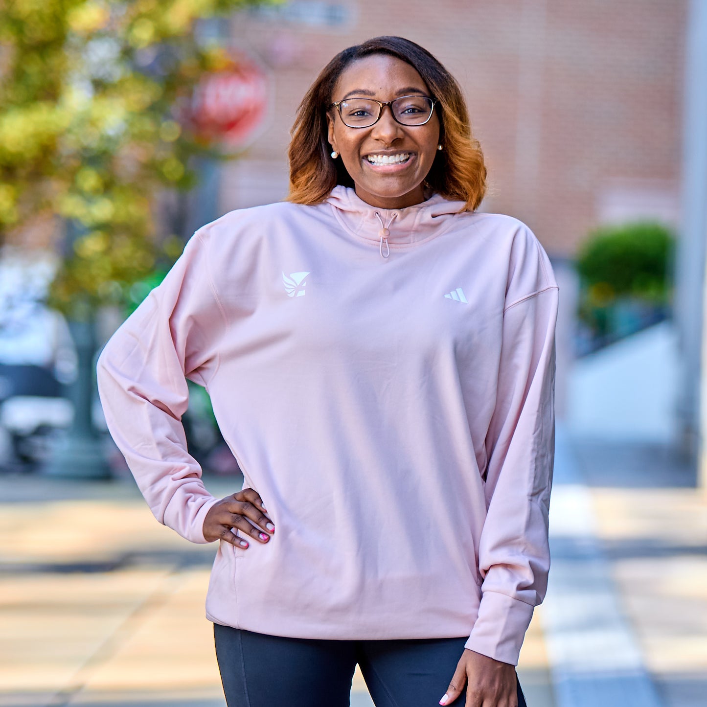 Women's Hooded Sweatshirt - Sandy Pink