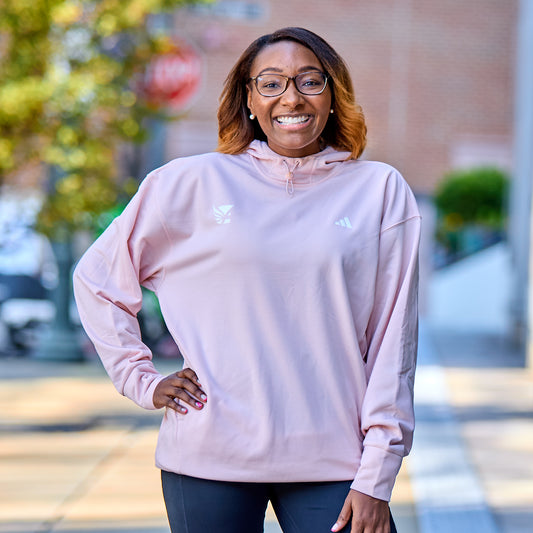 Women's Hooded Sweatshirt - Sandy Pink