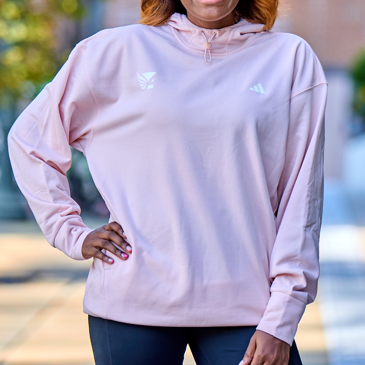 Women's Hooded Sweatshirt - Sandy Pink