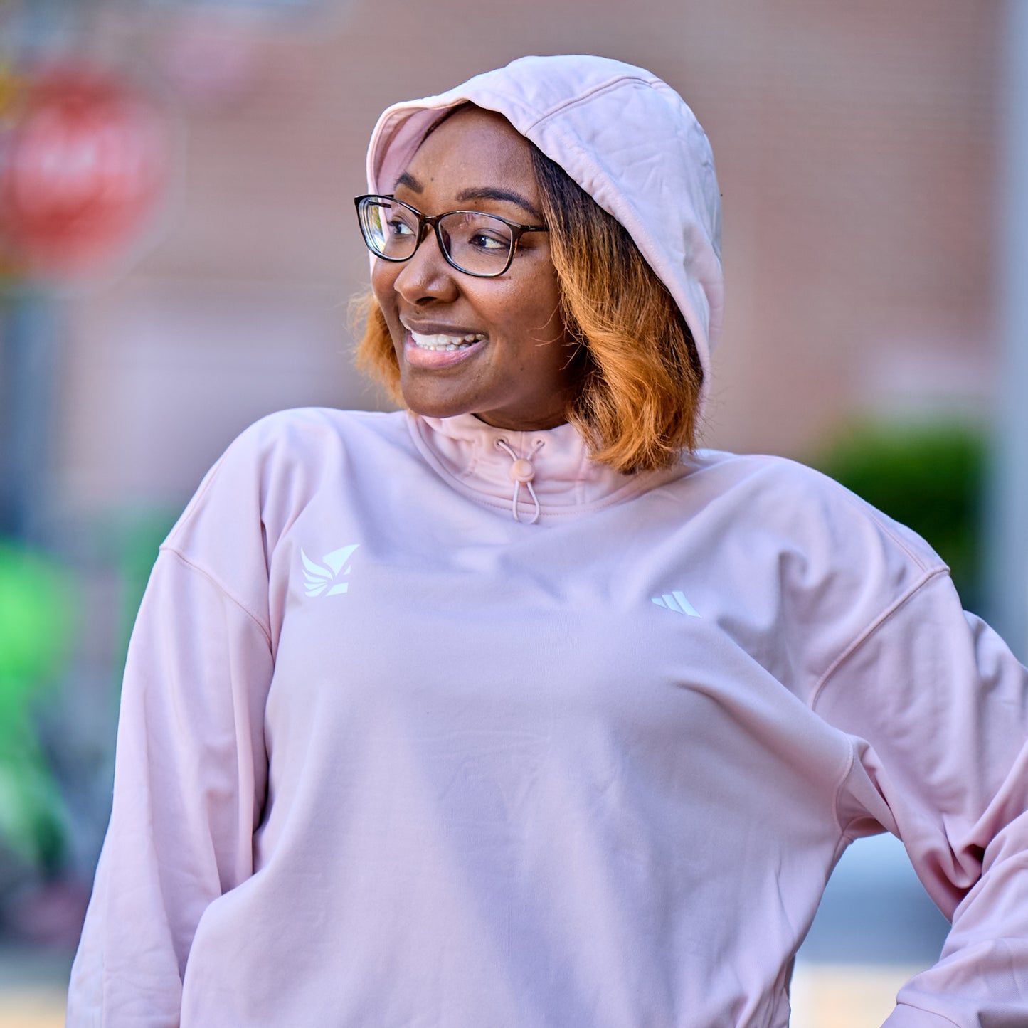 Women's Hooded Sweatshirt - Sandy Pink