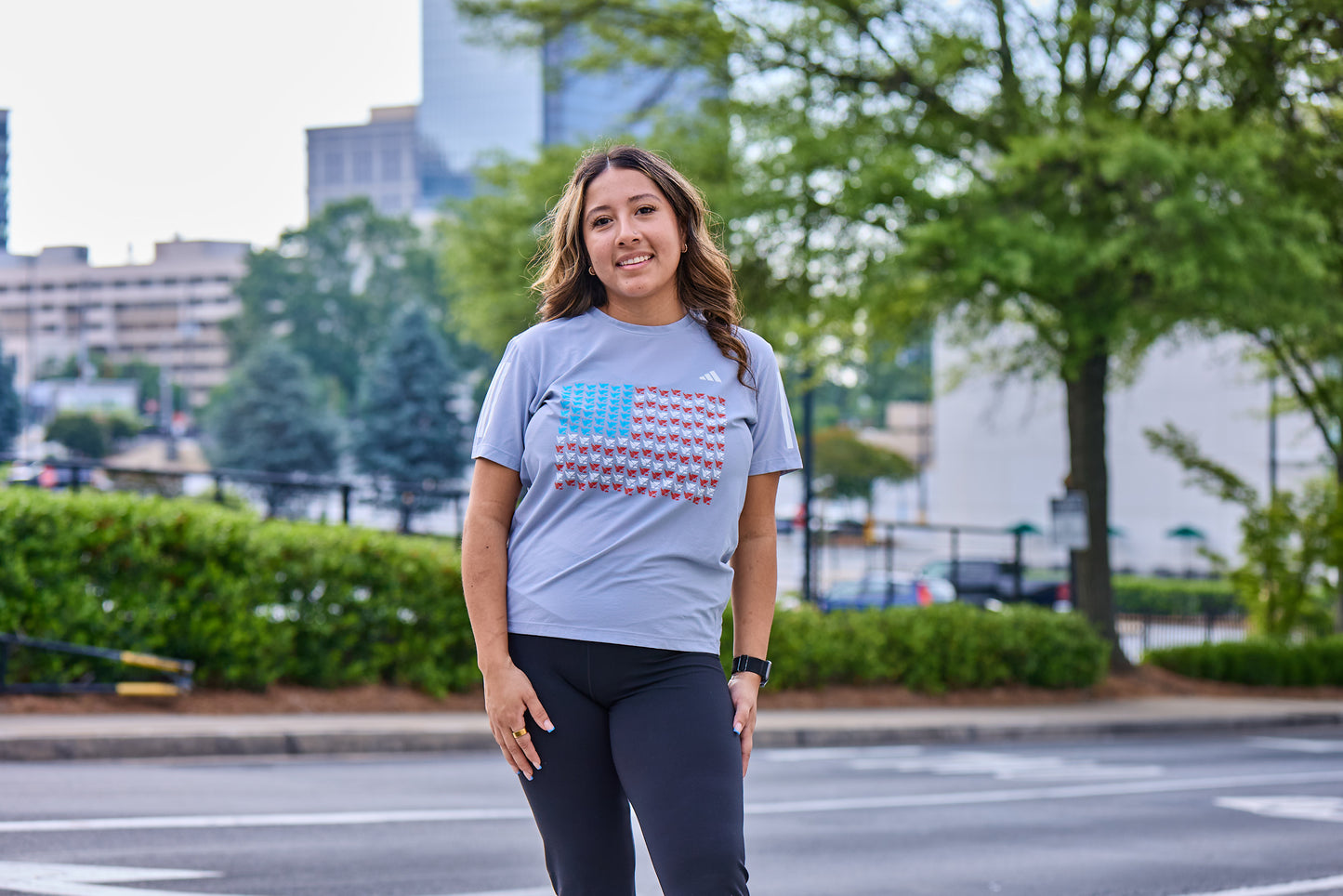Women's - Own the Run B Tee - Halo Silver - Summer 2025