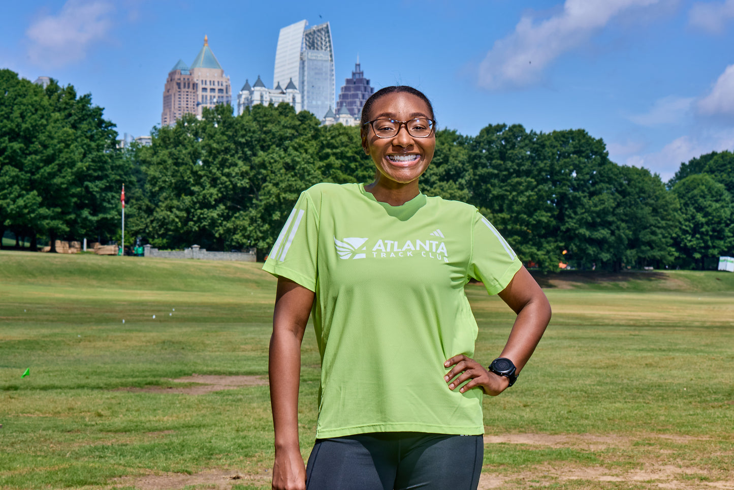 Women's - Own the Run B Tee - Pulse Lime - Summer 2025