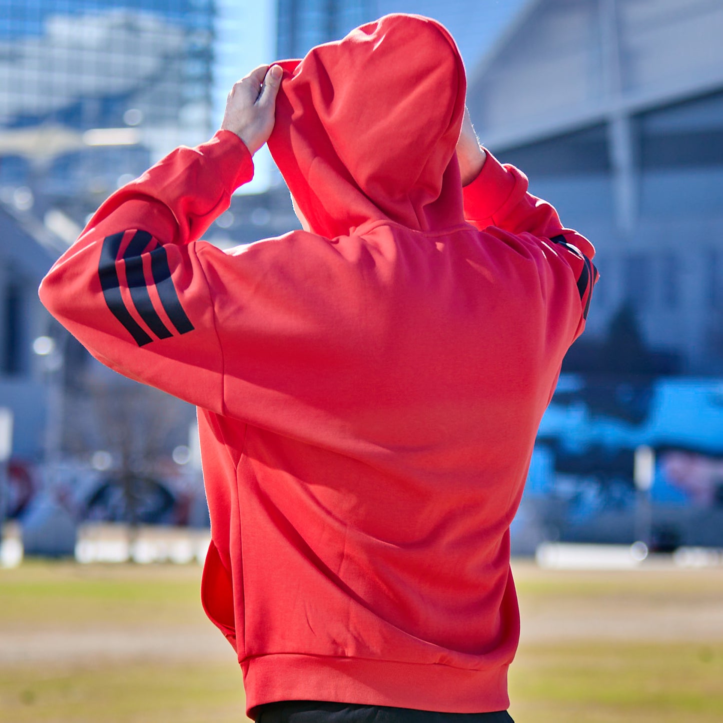 Men's Fleece 3S Full Zip Hoodie - Pure Ruby