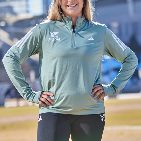 Women's OTR B Half Zip - Silver Green