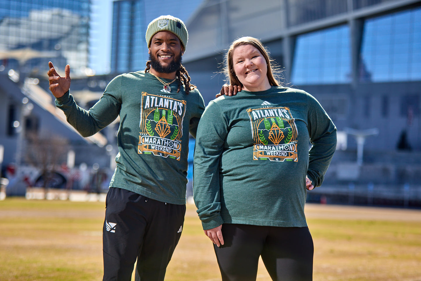 Atlanta Marathon Weekend LS Tee - Forest Green