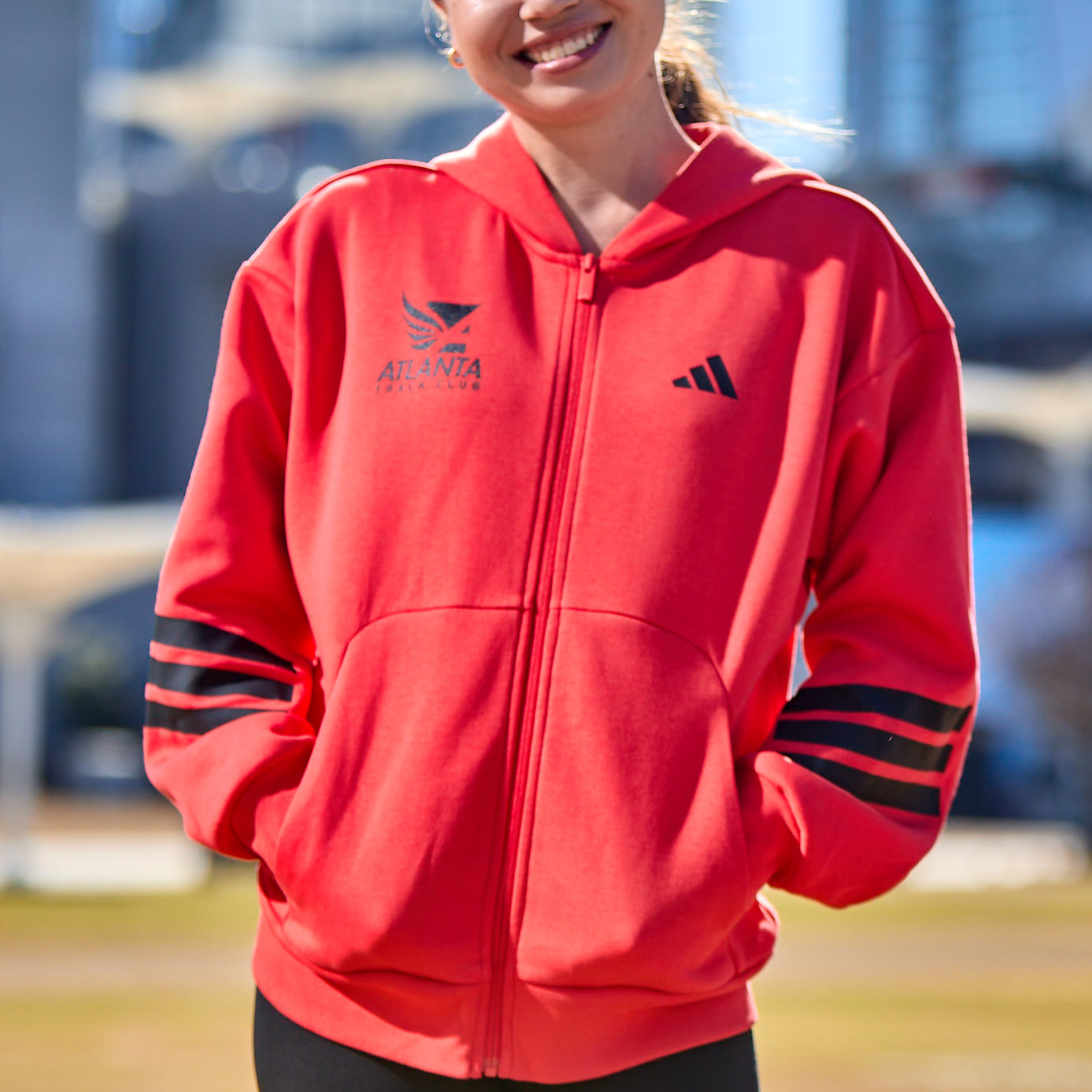 Women's Fleece 3S Full Zip Hoodie - Pure Ruby