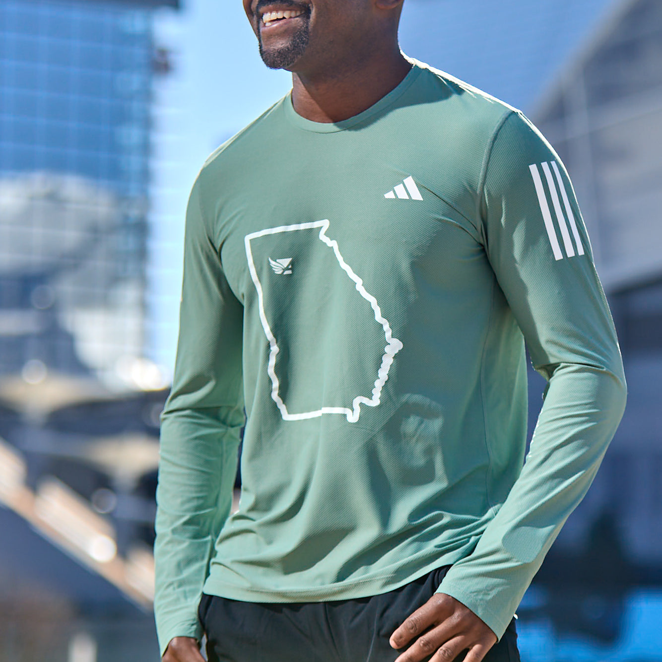 Men's OTR B Long Sleeve - Silver Green