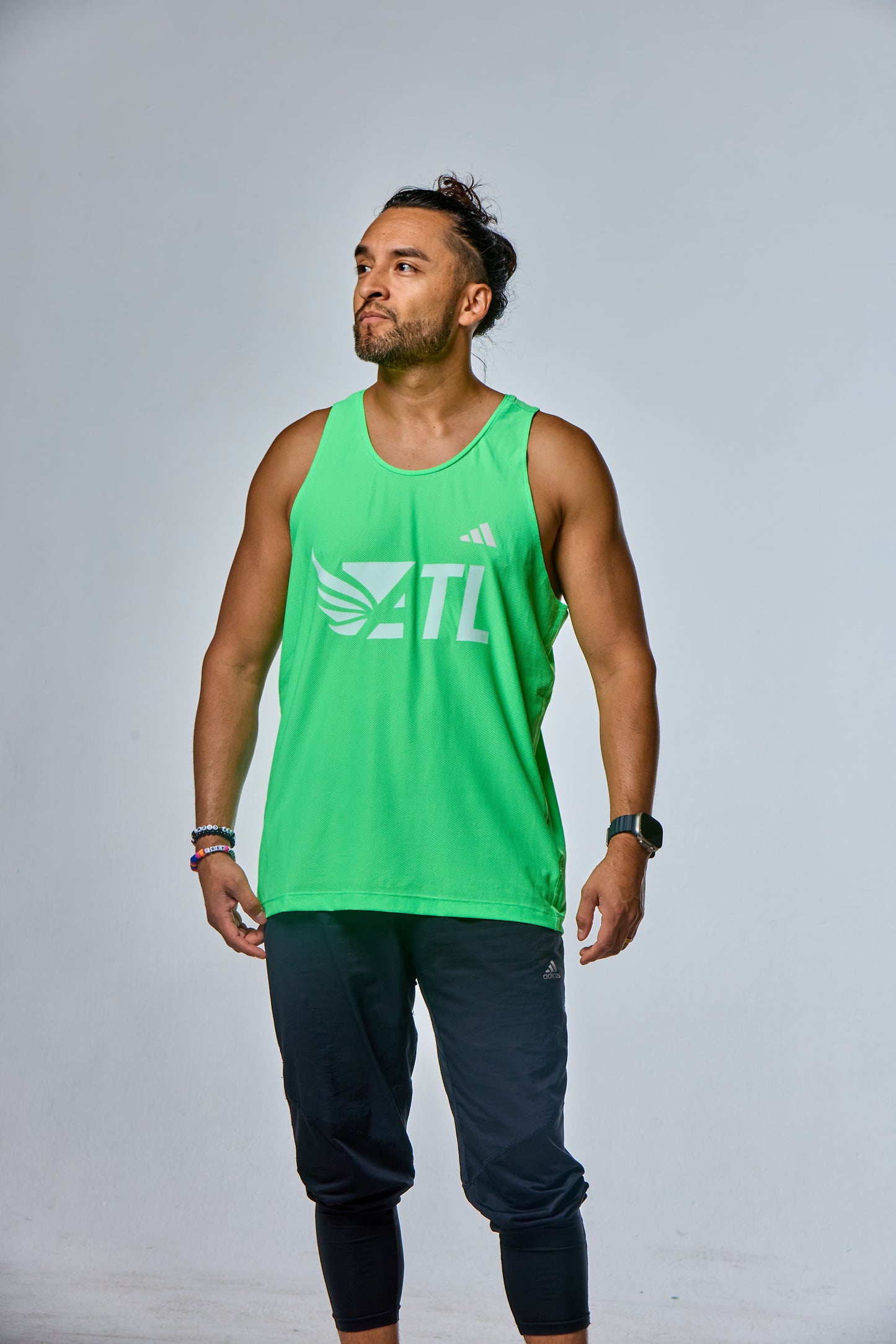 Men's Own the Run B Tank - Lime Burst