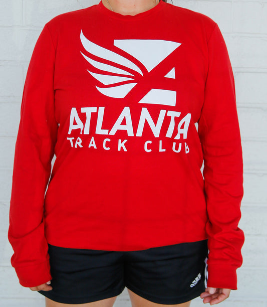 Red Long Sleeve Sport Tee