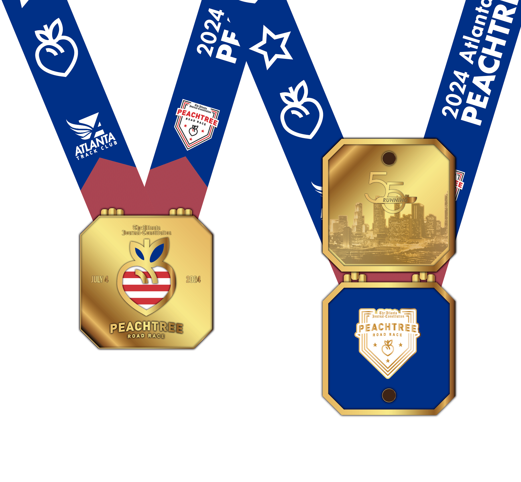 2024 AJC Peachtree Road Race Commemorative Medal Atlanta Track Club