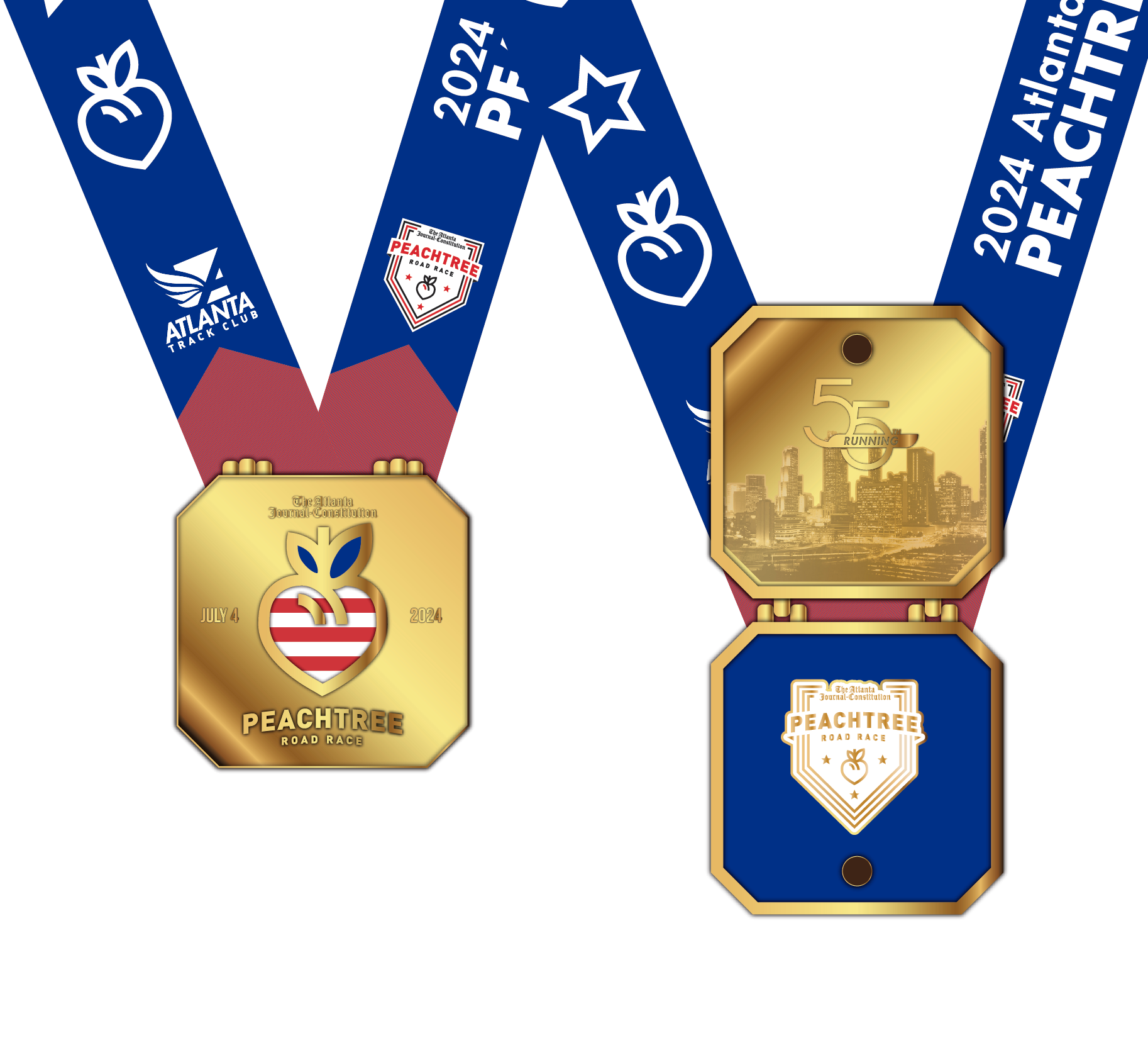 2024 AJC Peachtree Road Race Commemorative Medal Atlanta Track Club 2024-ajc-peachtree-road-race-commemorative-medal-atlanta-track-club
