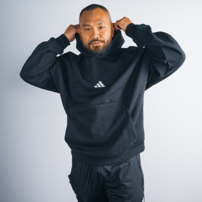 Men's - Black - Fleece Hooded Sweatshirt
