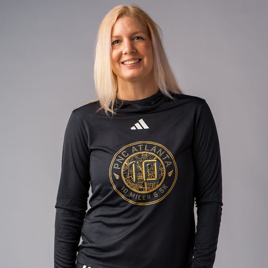 10 Miler- Women's Black Long Sleeve Hoodie