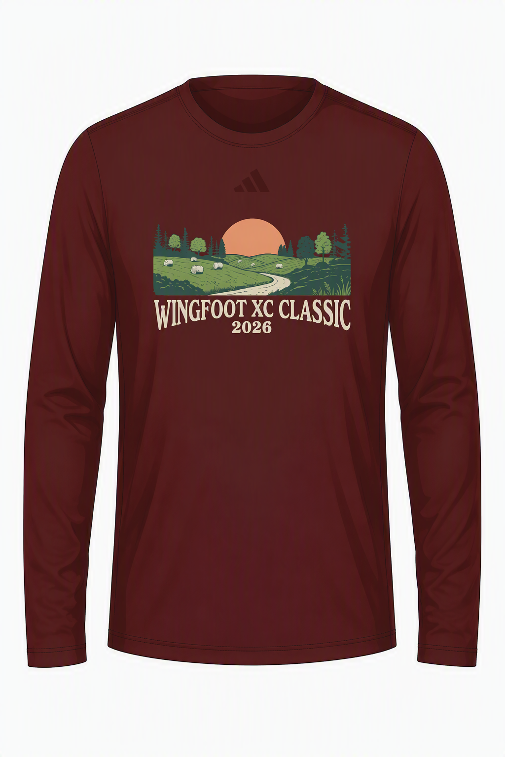 2026 Wingfoot XC LS Tee - Maroon
