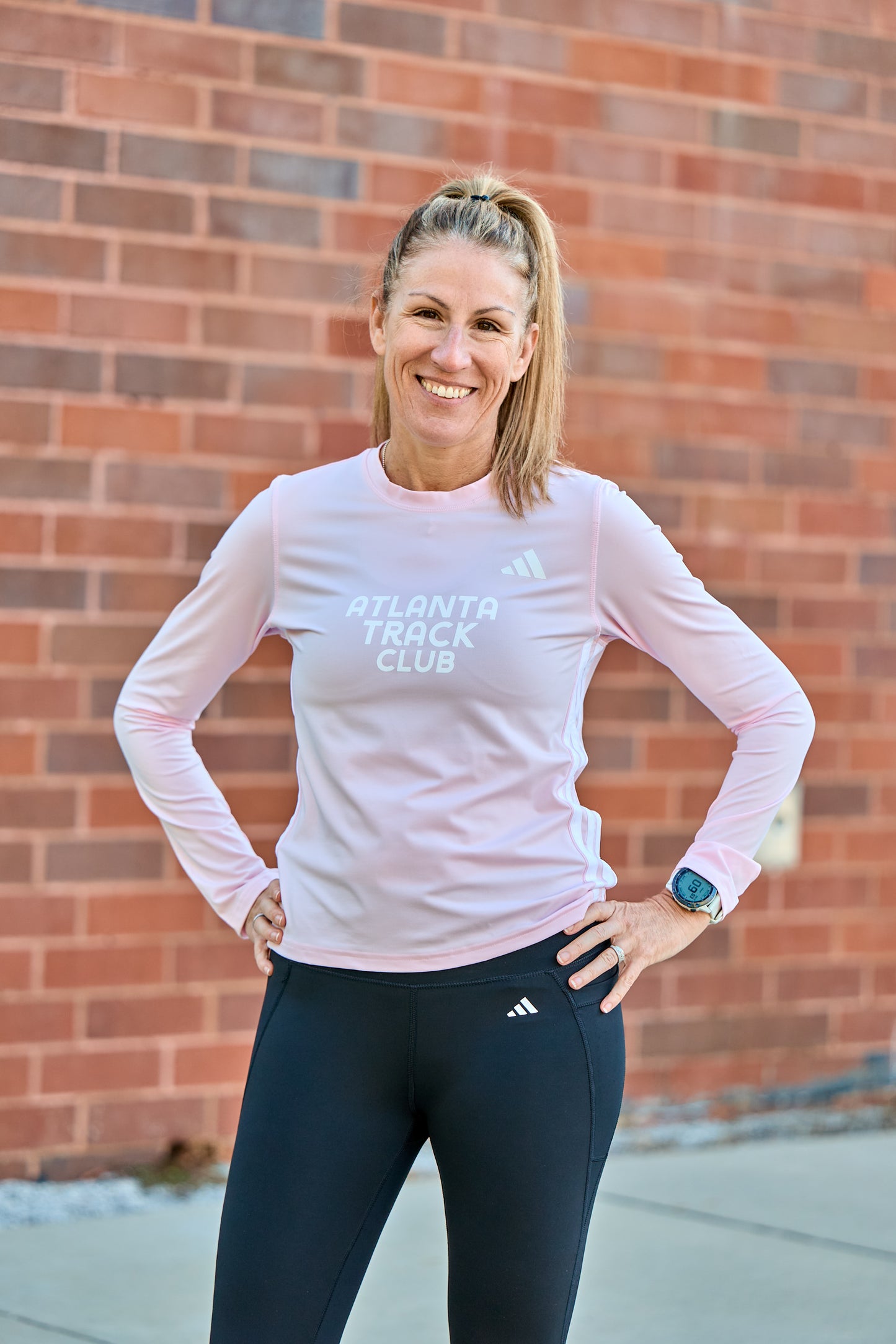 Women's Essential 3 Stripe LS - Pink