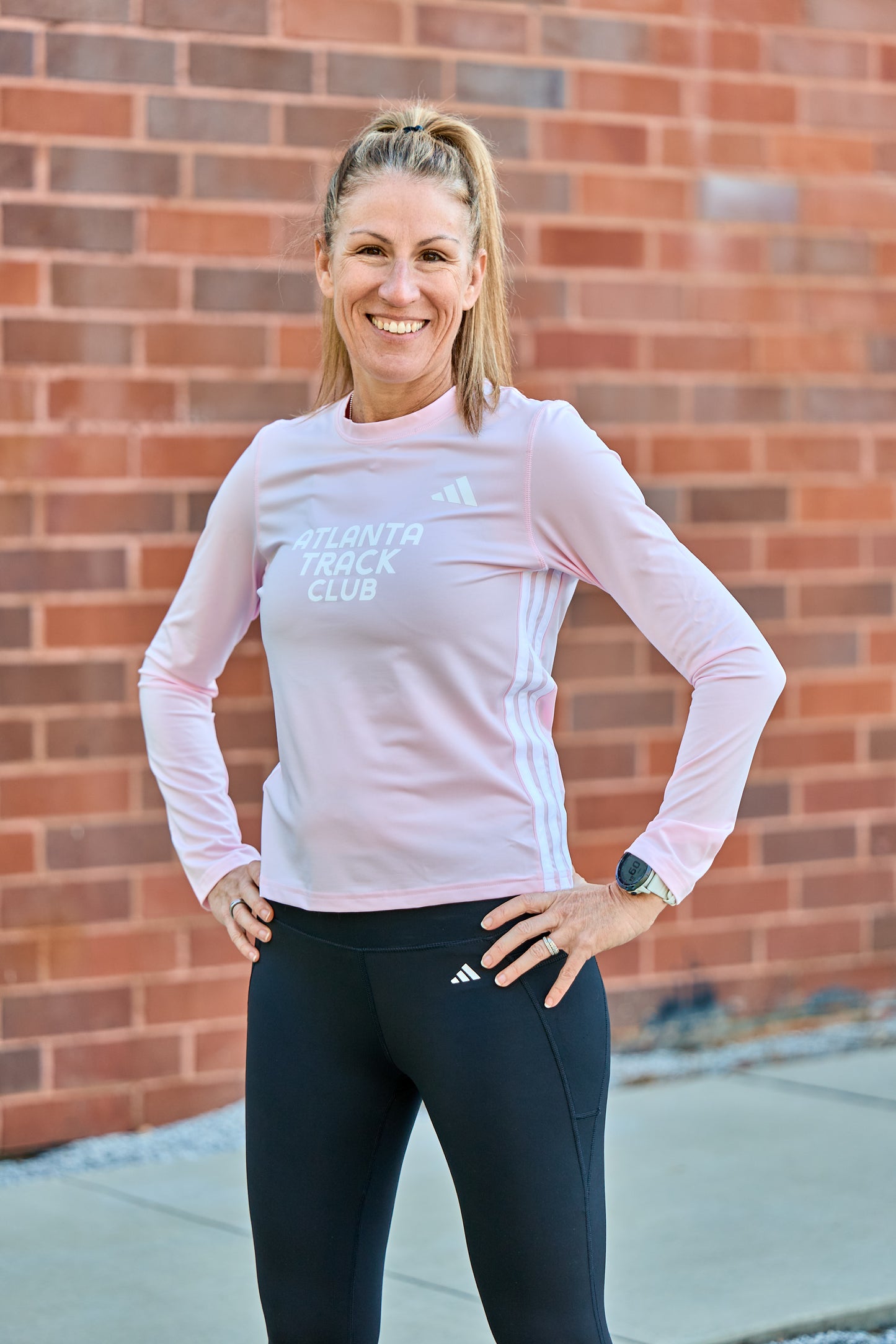 Women's Essential 3 Stripe LS - Pink