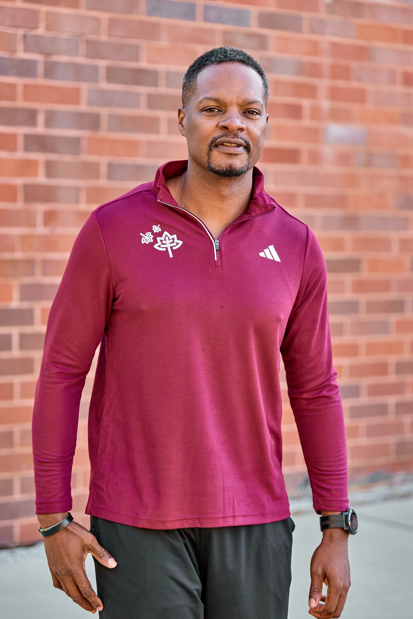 Half Zip - Burgundy - Thanksgiving Day HM & 5K