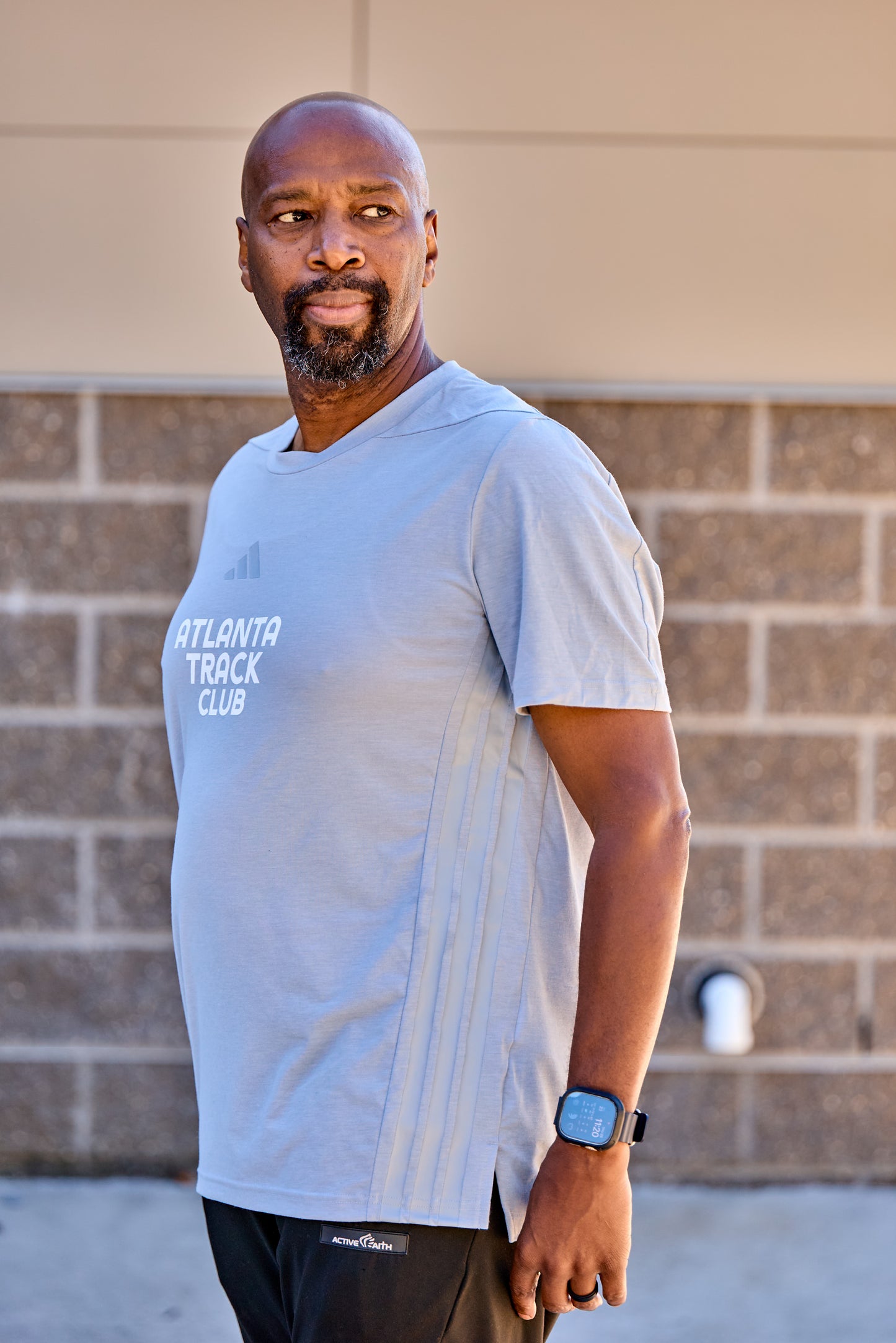 Men's Designed for Training 3 Stripe Tee - Grey