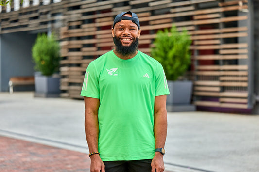 Men's Own the Run B Tee - Lime Burst