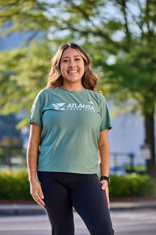 Women's - Own the Run B Tee - Silver Green