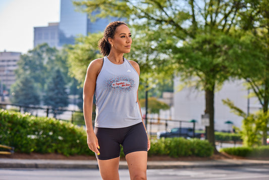 Women's - Own the Run B Tank - Halo Silver
