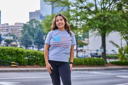 Women's - Own the Run B Tee - Halo Silver - Summer 2025