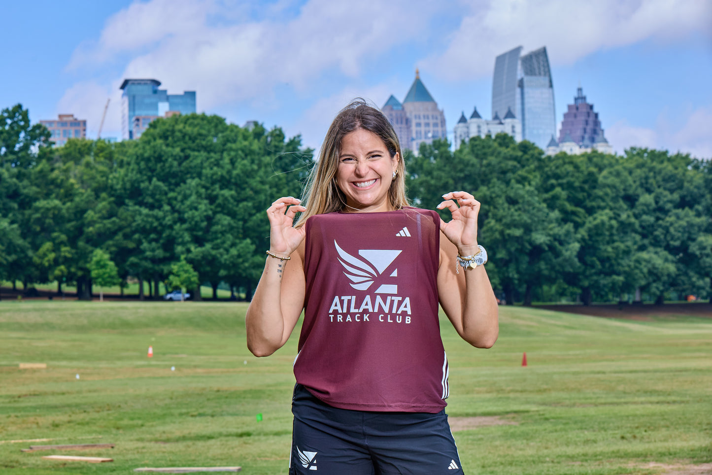 Women's - Own the Run B Tank - Aurora Ruby