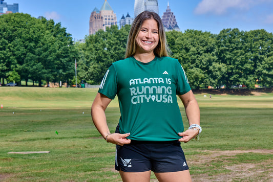 Women's - Own the Run B Tee - Collegiate Green