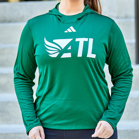 Women's LS Lightweight Hoodie - Dark Green