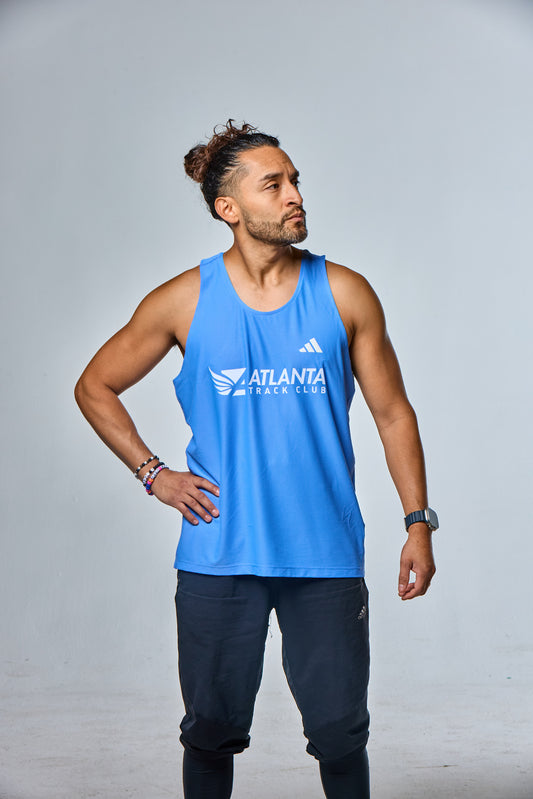 Men's Own the Run B Tank - Blue Fusion