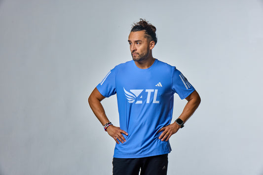 Men's Own the Run B Tee - Blue Fusion