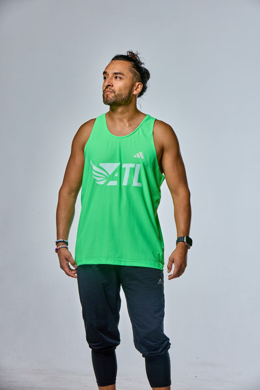 Men's Own the Run B Tank - Lime Burst