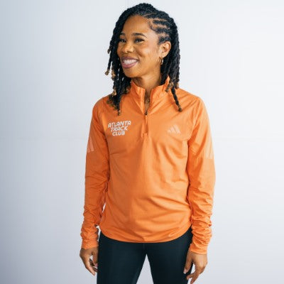 Women's - Dusky Orange - 3 Stripe 1/4 Zip