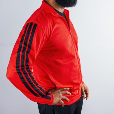 Men's - Pure Ruby - 3 Stripe Full Zip Track Top