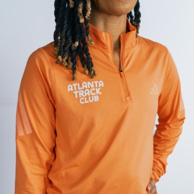 Women's - Dusky Orange - 3 Stripe 1/4 Zip