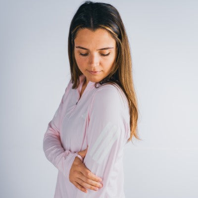 Women's - Clear Pink - 3 Stripe 1/4 Zip